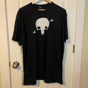 NWOT Tultex black ‘Shakey Graves’ band tee w/ skull graphic sz XXL
